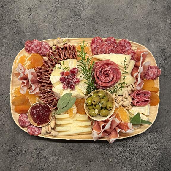 kerst borrelplank met gesuikerde cranberry's